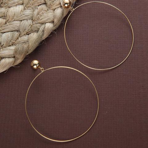 Thin Dainty Large Gold Hoop Earrings