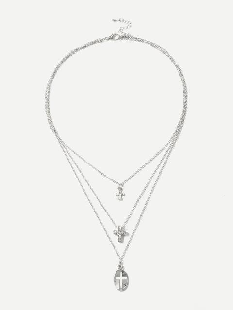 Collana A Catena Con Pendente A Croce