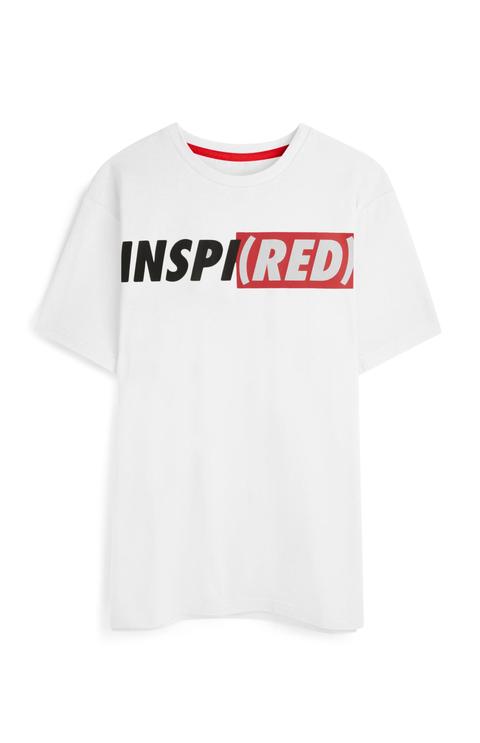 Camiseta Blanca Inspired Red