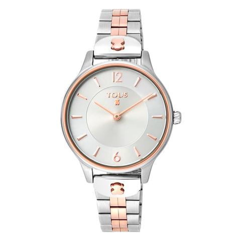 Reloj Len Bicolor De Ip Rosado/acero