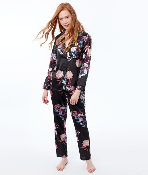 Pantalon Satin Imprimé Fleuri - Jaya