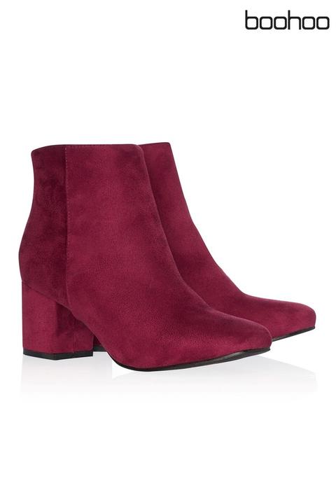 Womens Boohoo Block Heel Ankle Boots