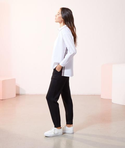 Chemise Asymétrique, Bande Latérale - Tayana - 36 - Blanc - Femme - Etam