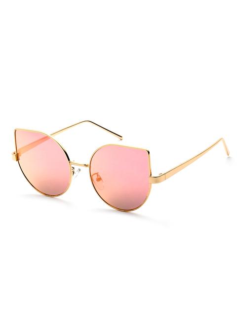 Metal Frame Pink Cat Eye Sunglasses