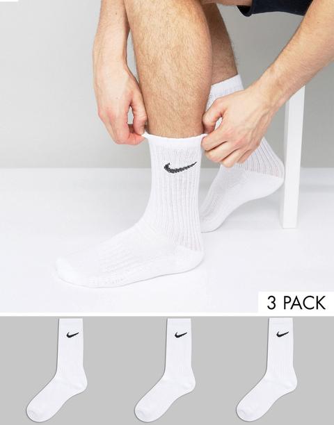 Nike - Confezione Da 3 Paia Di Calze - Bianco