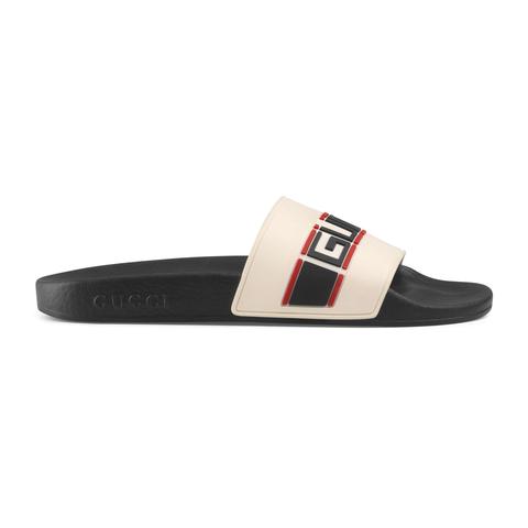 Gucci Stripe Rubber Slide Sandal