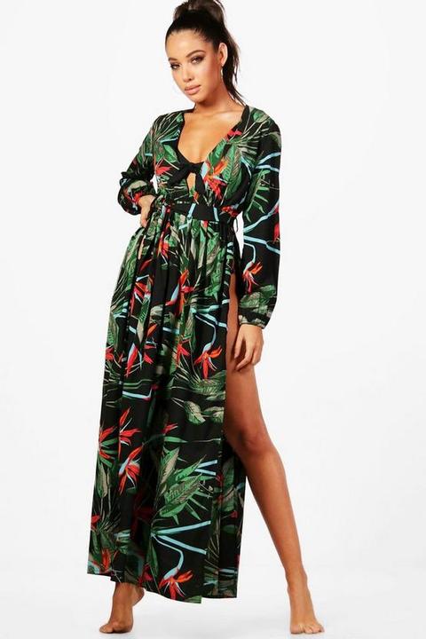 Julia Tropical Maxi Beach Dress