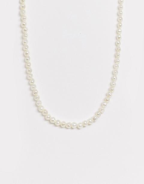 Collar En Tono Dorado Con Perlas Pequeñas De Agua Dulce De Imitación De Asos Design