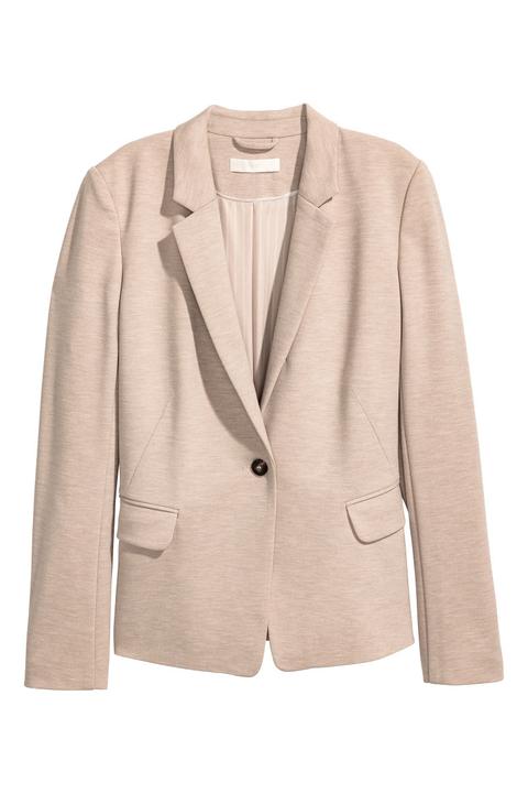 H & M - Blazer In Jersey - Beige