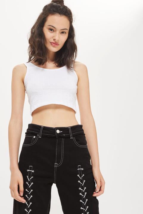 Petite Ribbed Crop Top