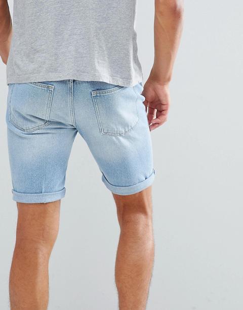 light blue denim shorts