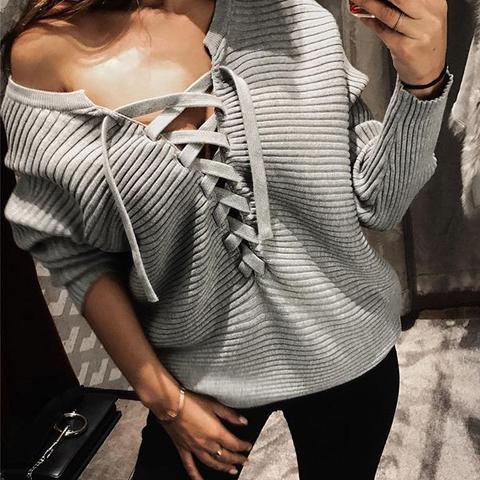 Phoebe Lace Up Sweater