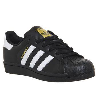 Adidas Superstar Gs Black White Foundation