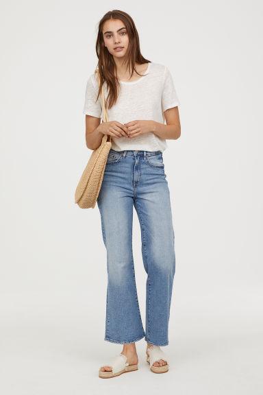 wide high ankle jeans