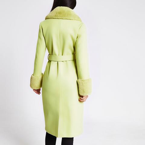 river island lime coat