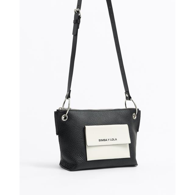 Bolso trapecio M piel negro