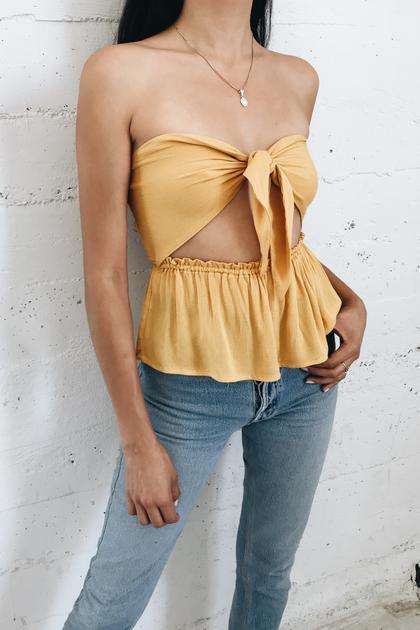 Bella Tube Top - Mustard