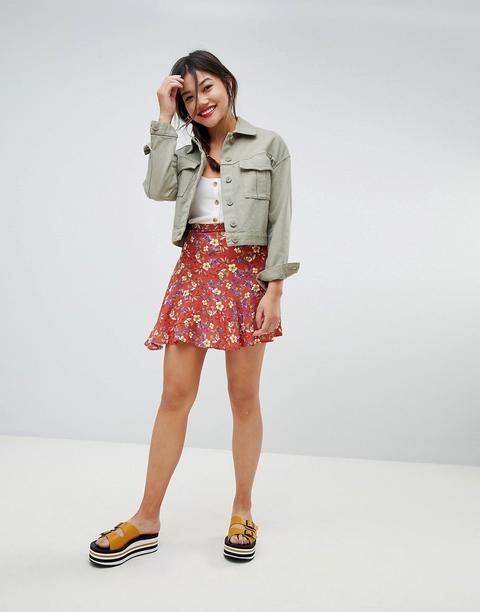 Falda Con Estampado Floral De Pimkie