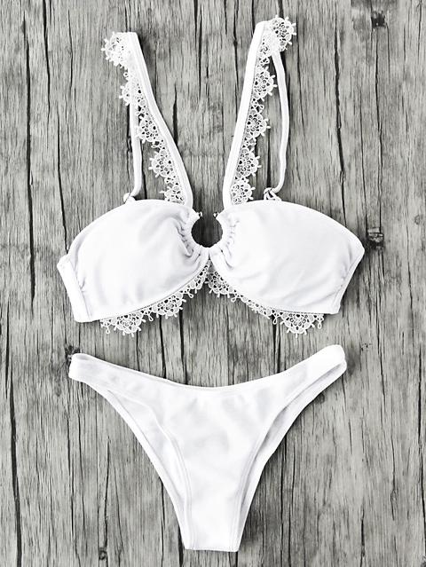 Sets De Bikini Con Aro De Croché Con Encaje