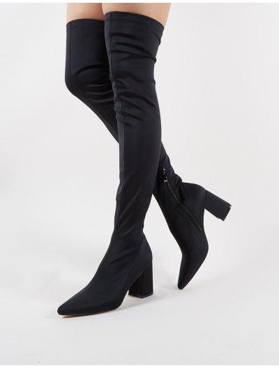 Lexus Over The Knee Boots In Black