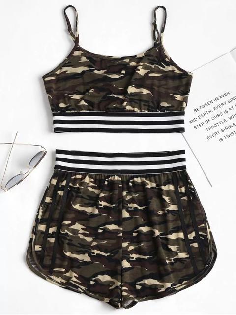 Conjunto De Camuflaje Cami Shorts Acu Camouflage