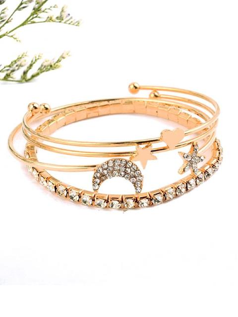 Bang & Moon Strass Bangle Set 4 Pezzi