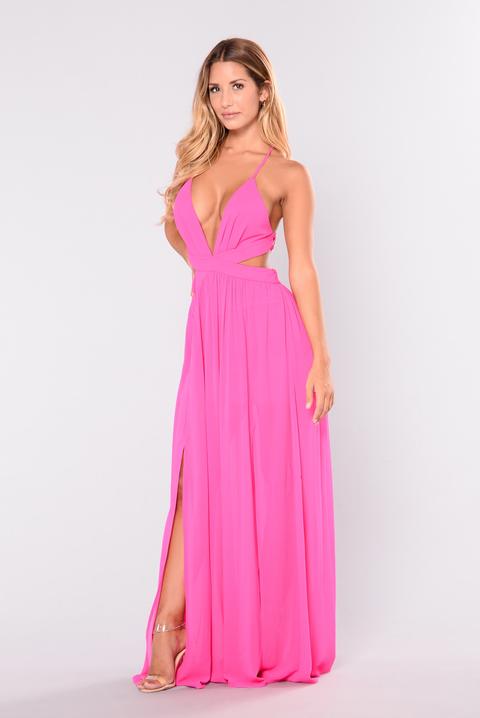 hot pink summer dress