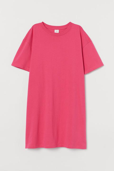 Robe T-shirt En Coton - Rose