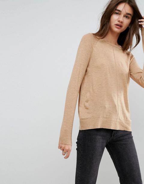 Asos - Maglione Girocollo Stile Boyfriend - Beige