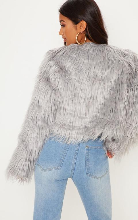 grey shaggy jacket