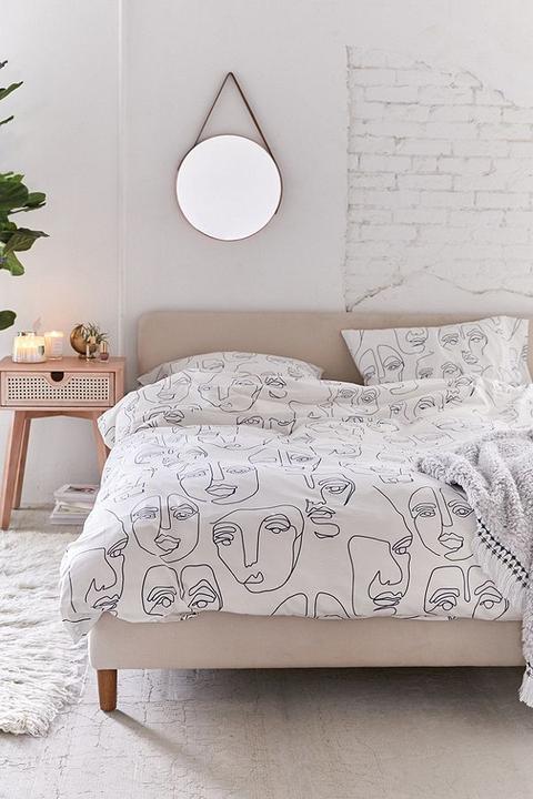 Faces Duvet Cover Set White King At Urban Outfitters From Urban