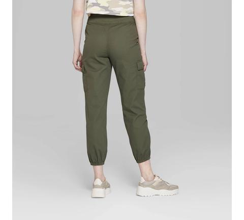 Women's High-rise Zip Front Cargo Pants 