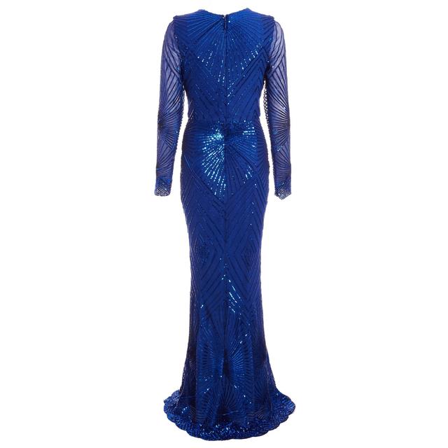 quiz blue sequin maxi dress