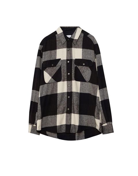 Camisa Oversize Cuadros Franela