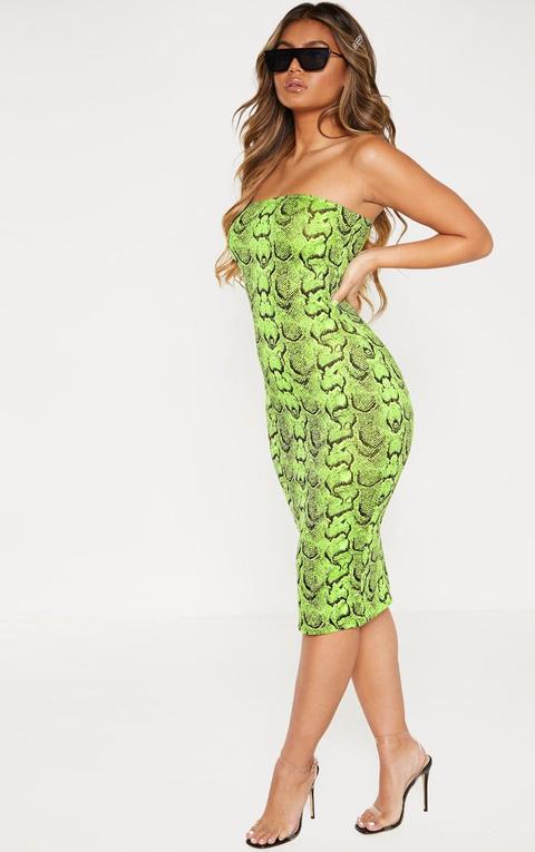 lime green snakeskin dress
