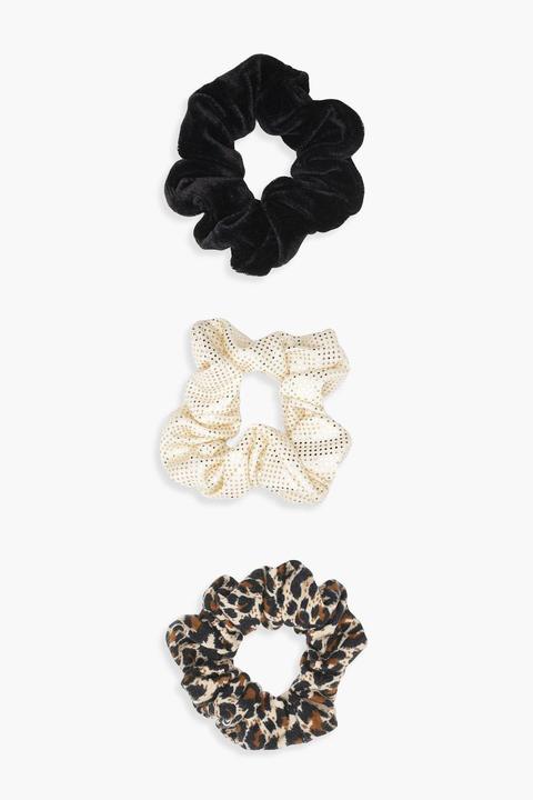 Leopard 3 Pack Scrunchies