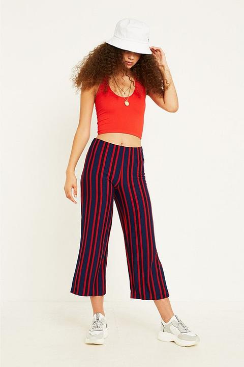 Uo Ant Red Striped Knit Trousers