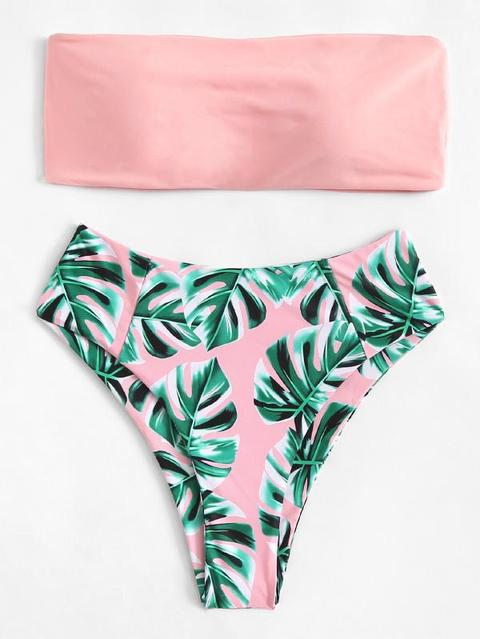 Bikini Con Stampa Palm