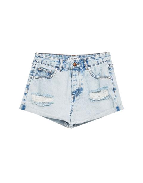 Shorts Denim Mom Fit Strappi