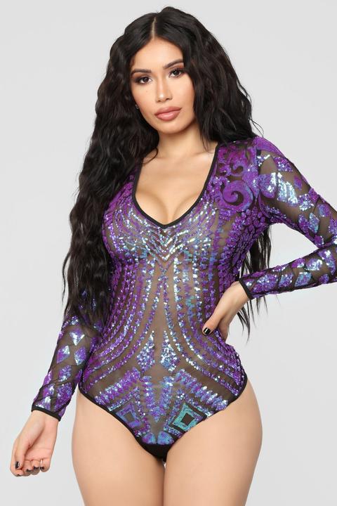 Heaven Only Knows Bodysuit - Purple