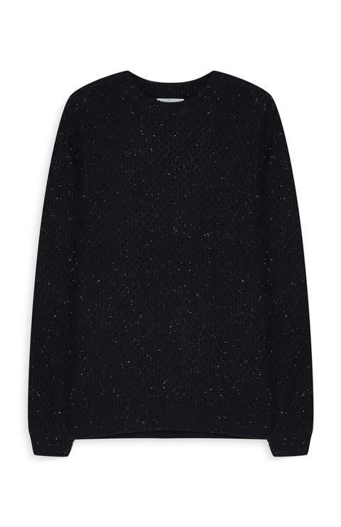 Navy Fleck Jumper