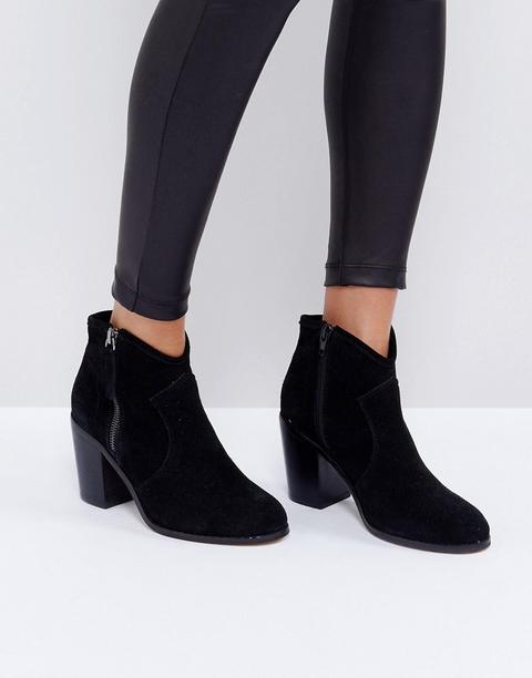 Asos - Emmie - Stivaletti In Pelle Scamosciata - Nero