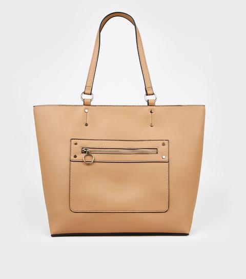 leather look tote bag