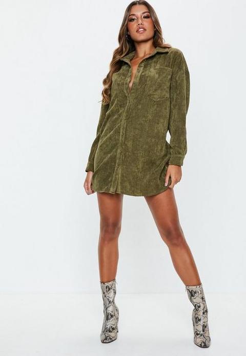 Oversized cord best sale shirt dress