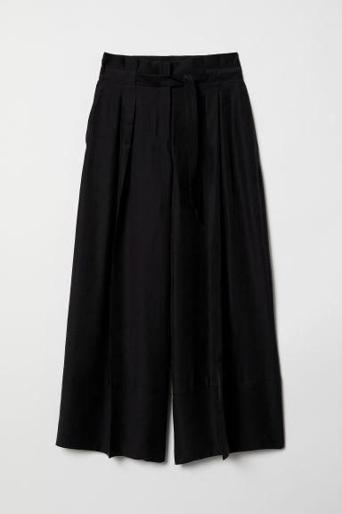 H & M - Pantalón Ancho Abullonado - Negro