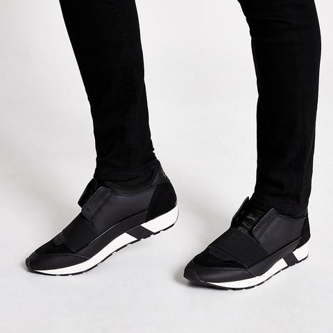 elasticated lace up trainers