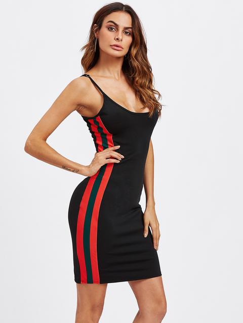 Side Striped Cami Dress