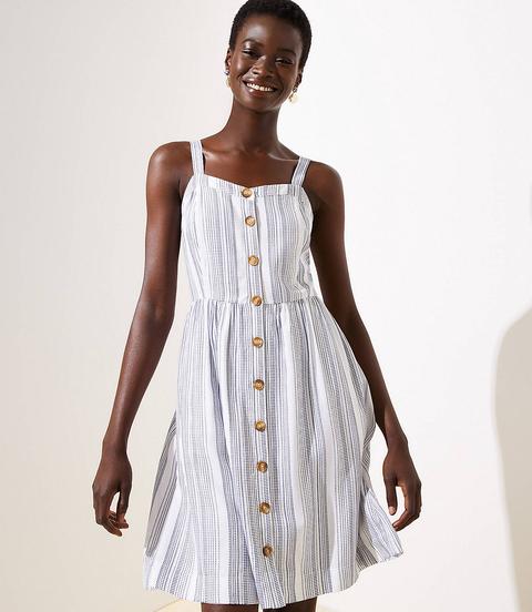 button down flare dress