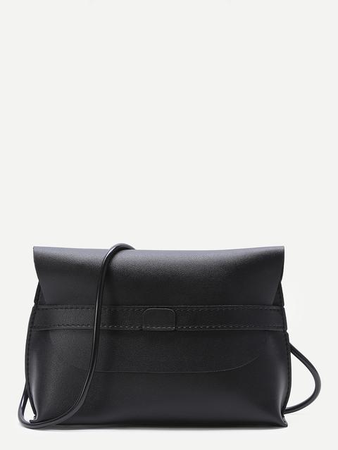 Nero Flap Pu Borsa Crossbody