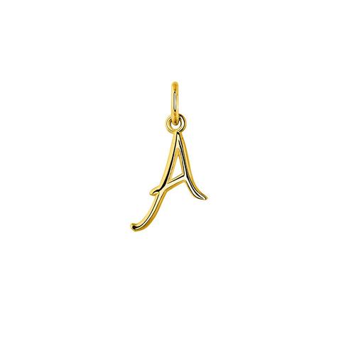 Charm Letra A Plata Recubierta Oro